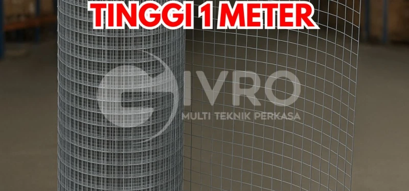 Kawat Ram Mesh Kotak Tebal 1.2mm Tinggi 1 meter Lubangan 1.2cm
