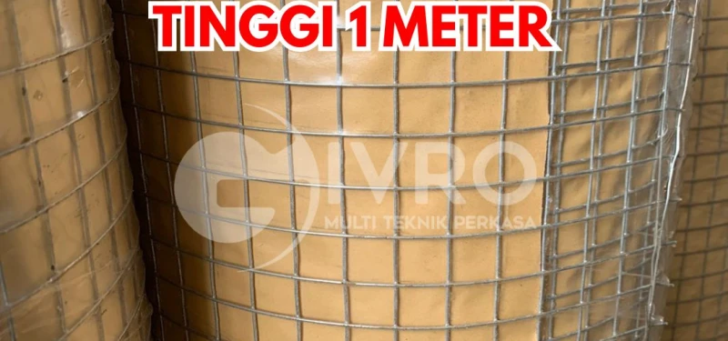 Kawat Ram Mesh Kotak Tebal 1.4mm Tinggi 1 meter Lubangan 1.2cm